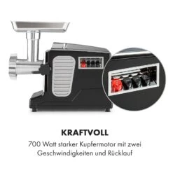Kraftprotz Elektrischer Fleischwolf 700 W Kupfermotor Hack Wurst Kebbe Edelstahl -Bestes Haushaltsgeräte Geschäft 10035233 de 0005 logo