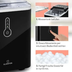 Chillout Eiswürfelmaschine Bulleteis 12kg/24h Wassertank: 1,5 L -Bestes Haushaltsgeräte Geschäft 10035320 de 0004 usp