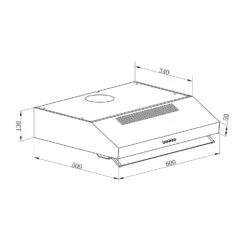 Purista Americana Dunstabzugshaube Baffle-Filter 306 M³/h -Bestes Haushaltsgeräte Geschäft 10035340 yy 0009 logo Klarstein Purista Americana