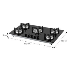 Trifecta 5 Gaskochfeld 5-flammig Triangle-Brenner Glaskeramik -Bestes Haushaltsgeräte Geschäft 10035470 yy 0011 dimensions