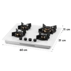 Goldflame 4 Gaskochfeld 4-flammig Messing-Brenner Glaskeramik 19 Goldflame 4 Gaskochfeld 4-flammig Messing-Brenner Glaskeramik -Bestes Haushaltsgeräte Geschäft 10035499 yy 0010 logo Klarstein Goldflame 4 Gasherd weiss