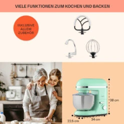Bella Elegance Küchenmaschine 2000W 2,7PS 5,2 Ltr Edelstahl BPA-frei -Bestes Haushaltsgeräte Geschäft 10035520 de 0005 usp