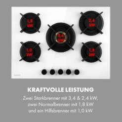 Goldflame 5 Gaskochfeld 5-flammig Messing-Brenner Glaskeramik -Bestes Haushaltsgeräte Geschäft 10035615 de 0006 logo