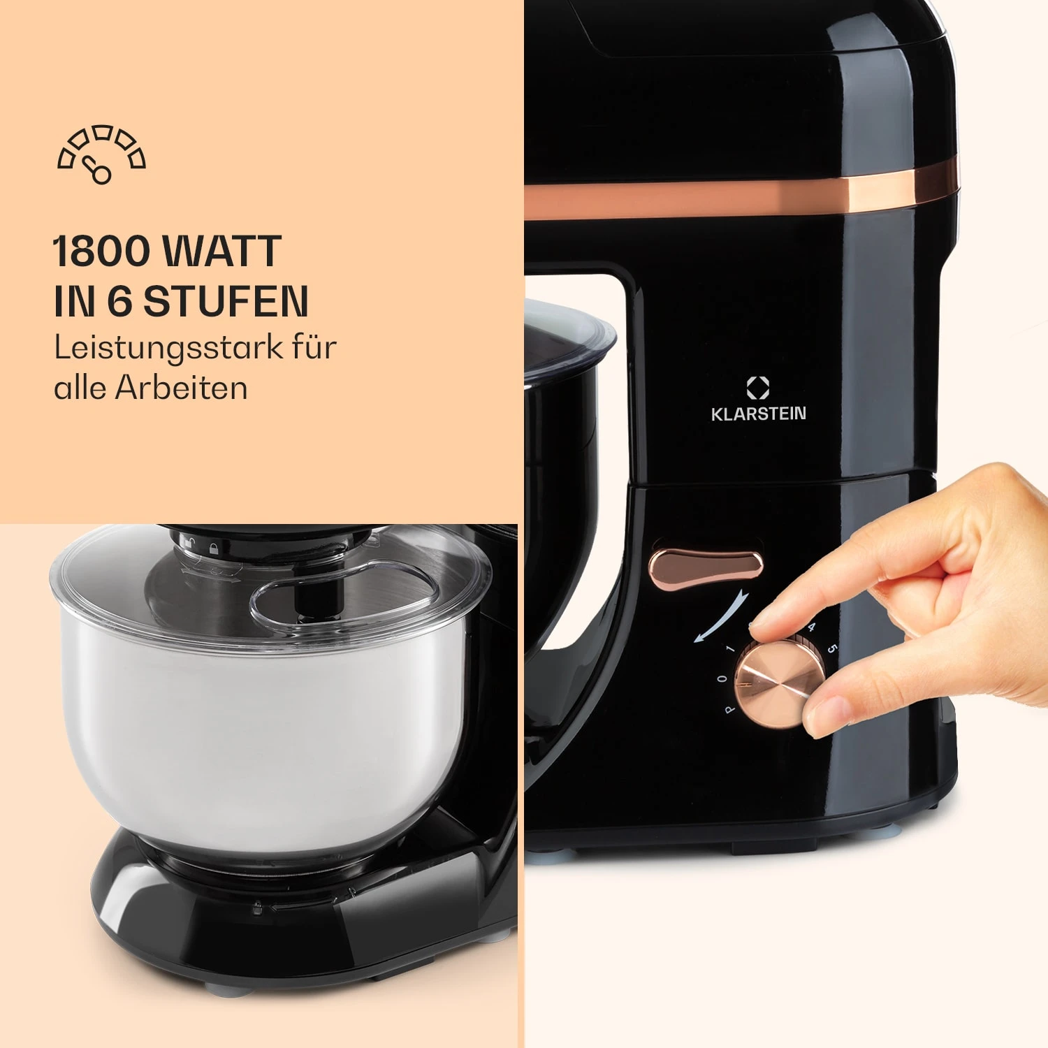 Lucia Elegance Küchenmaschine Mixer Fleischwolf 2000W BPA-frei 3 Lucia Elegance Küchenmaschine Mixer Fleischwolf 2000W BPA-frei – Bild 3