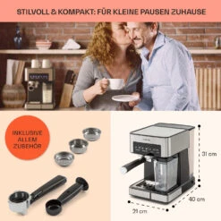 Arabica Comfort Espressomaschine 1350W 20 Bar 1,8l Touch-Bedienfeld -Bestes Haushaltsgeräte Geschäft 10035655 de 0005 usp