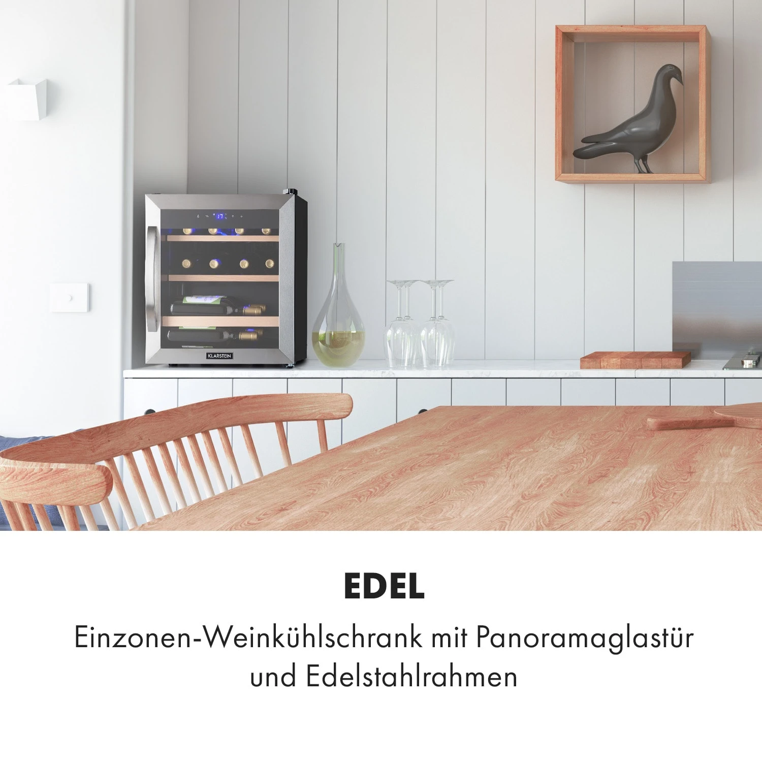 Vinamour 12 Uno Weinkühlschrank 12Fl./46l 4-18°C 40dB 2 Vinamour 12 Uno Weinkühlschrank 12Fl./46l 4-18°C 40dB – Bild 2