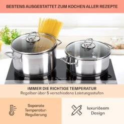 Cookbuddy Doppel-Kochfeld 2400W 5 Leistungsstufen Glaskeramik -Bestes Haushaltsgeräte Geschäft 10035704 de 0005 usp