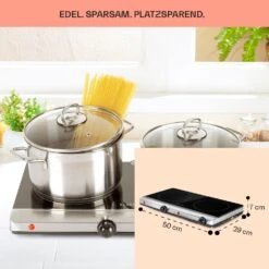 Cookbuddy Doppel-Kochfeld 2400W 5 Leistungsstufen Glaskeramik -Bestes Haushaltsgeräte Geschäft 10035704 de 0006 usp