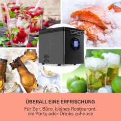 Icemeister 2G Eiswürfelmaschine 12kg/24h LC-Display Edelstahl -Bestes Haushaltsgeräte Geschäft 10035712 de 0003 usp