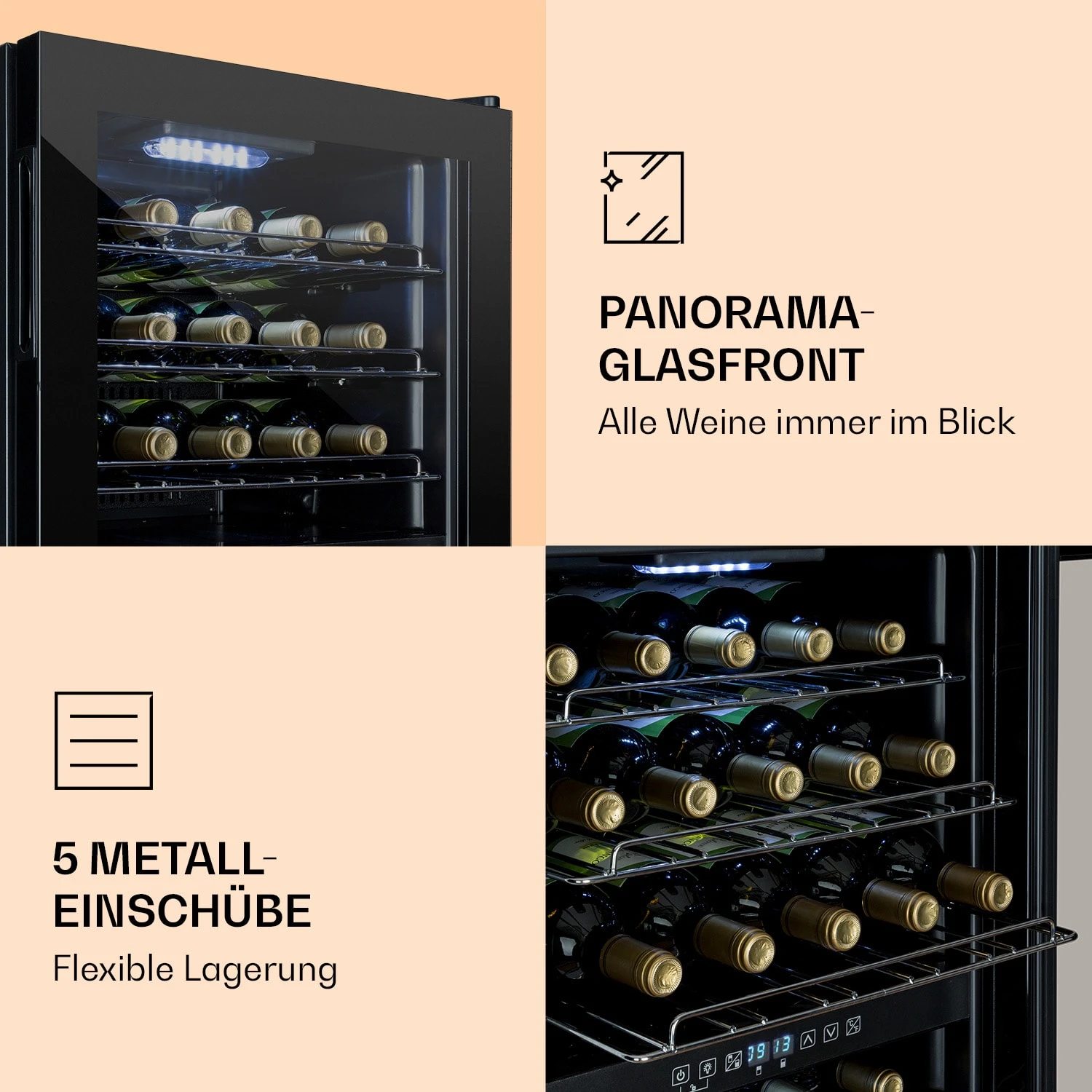 Shiraz 29 Duo Weinkühlschrank 2 Zonen 80L/29 Flaschen 5-22°C Touch 4 Shiraz 29 Duo Weinkühlschrank 2 Zonen 80L/29 Flaschen 5-22°C Touch – Bild 4