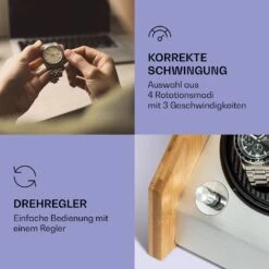 Garonne 4 Uhrenbeweger, 2 Drehteller, 4 Uhren, 3 Geschwindigkeiten, 4 Modi, Bambus 7 Garonne 4 Uhrenbeweger, 2 Drehteller, 4 Uhren, 3 Geschwindigkeiten, 4 Modi, Bambus -Bestes Haushaltsgeräte Geschäft 10036042 de 0003 logo