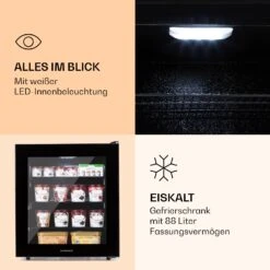 IceAge 88 Gefrierschrank 88 Liter EEK E 3 Etagen Thermostat Glasfront -Bestes Haushaltsgeräte Geschäft 10036066 de 0003 logo