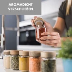 Glaswerk Cassia Gewürzgläser 6 St. 130 Ml Borosilikatglas Holzdeckel Luftdicht -Bestes Haushaltsgeräte Geschäft 10036357 de 0004 logo