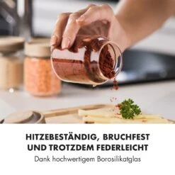 Glaswerk Cassia Gewürzgläser 6 St. 130 Ml Borosilikatglas Holzdeckel Luftdicht -Bestes Haushaltsgeräte Geschäft 10036357 de 0005 logo