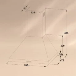 Victoria Dunstabzugshaube 60cm Retro-Design 644,5m³/h 2 LED-Lampen -Bestes Haushaltsgeräte Geschäft 10036447 de 0006 logo