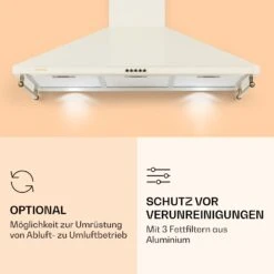 Victoria 90 Dunstabzugshaube 90cm Retro-Design 644,5m³/h 2 LED-Lampen -Bestes Haushaltsgeräte Geschäft 10036450 de 0005 logo