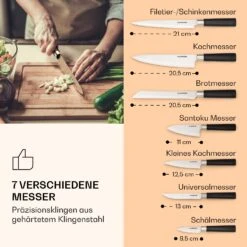 Kitano 8tlg. Messer-Set Mit Block 7 Messer Stahl Edler Holzblock -Bestes Haushaltsgeräte Geschäft 10037815 de 0004 logo