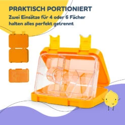 Schmatzfatz Junior Lunchbox 6 Fächer 21,3 X 15 X 4,5 Cm (BxHxT) -Bestes Haushaltsgeräte Geschäft 10037943 de 0004 usp