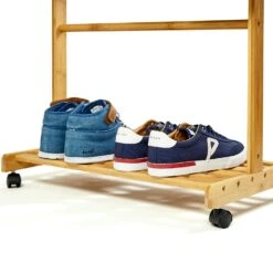 Garderobe Ablage Kleiderständer 57,5 X 173cm Asymmetrisch Bambus -Bestes Haushaltsgeräte Geschäft 10038021 yy 0005 logo