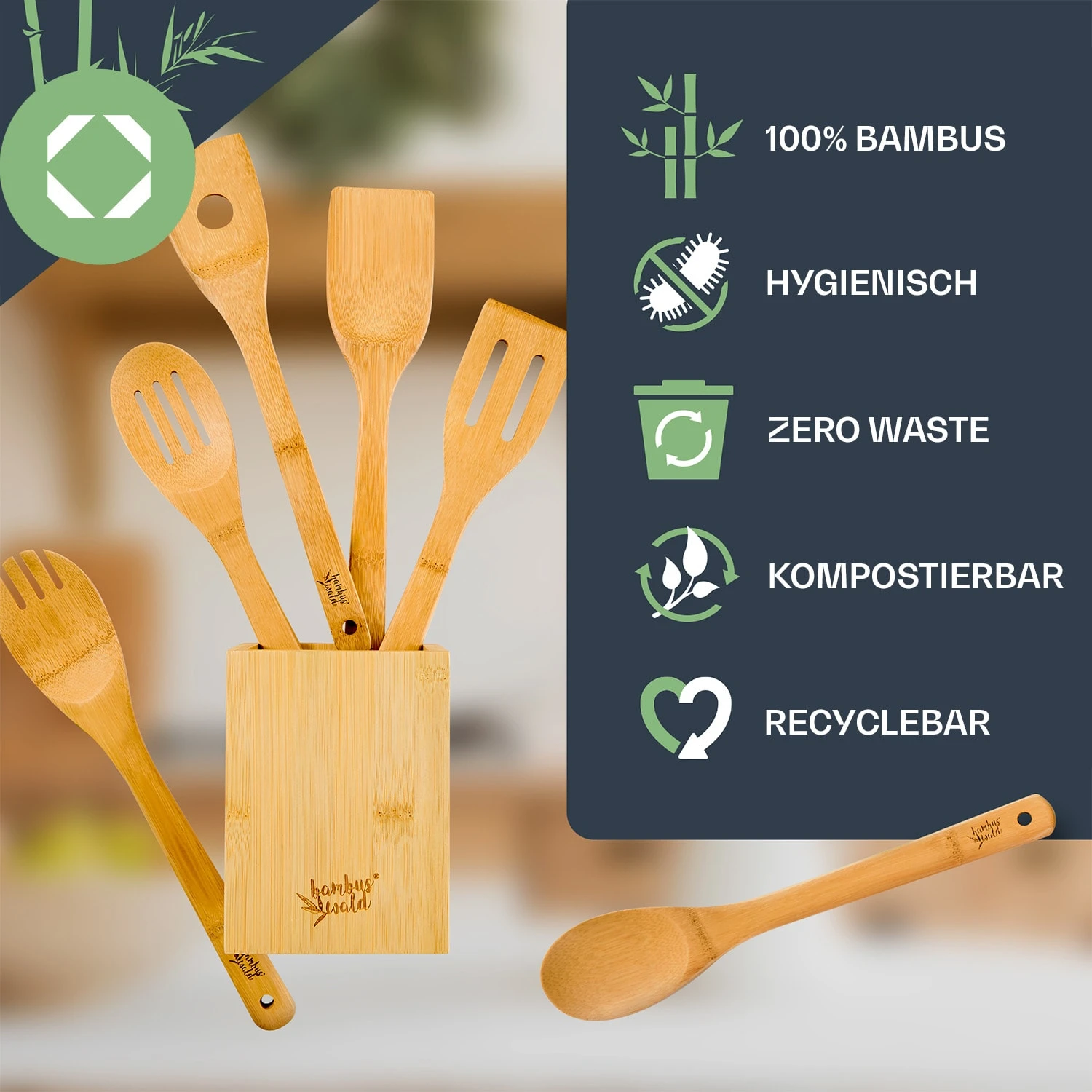 Kochlöffelset Mit Aufbewahrungsbox 6er Set Nachhaltig Leicht Bambus 2 Kochlöffelset Mit Aufbewahrungsbox 6er Set Nachhaltig Leicht Bambus – Bild 2