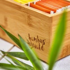 Teebox 8 Fächer 120 Teebeutel Kunststoff-Sichtfenster Bambus -Bestes Haushaltsgeräte Geschäft 10038043 yy 0006 logo