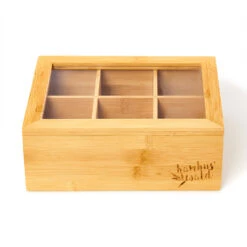 Teebox 6 Fächer 90 Teebeutel Kunststoff-Sichtfenster Bambus -Bestes Haushaltsgeräte Geschäft 10038069 yy 0004 logo