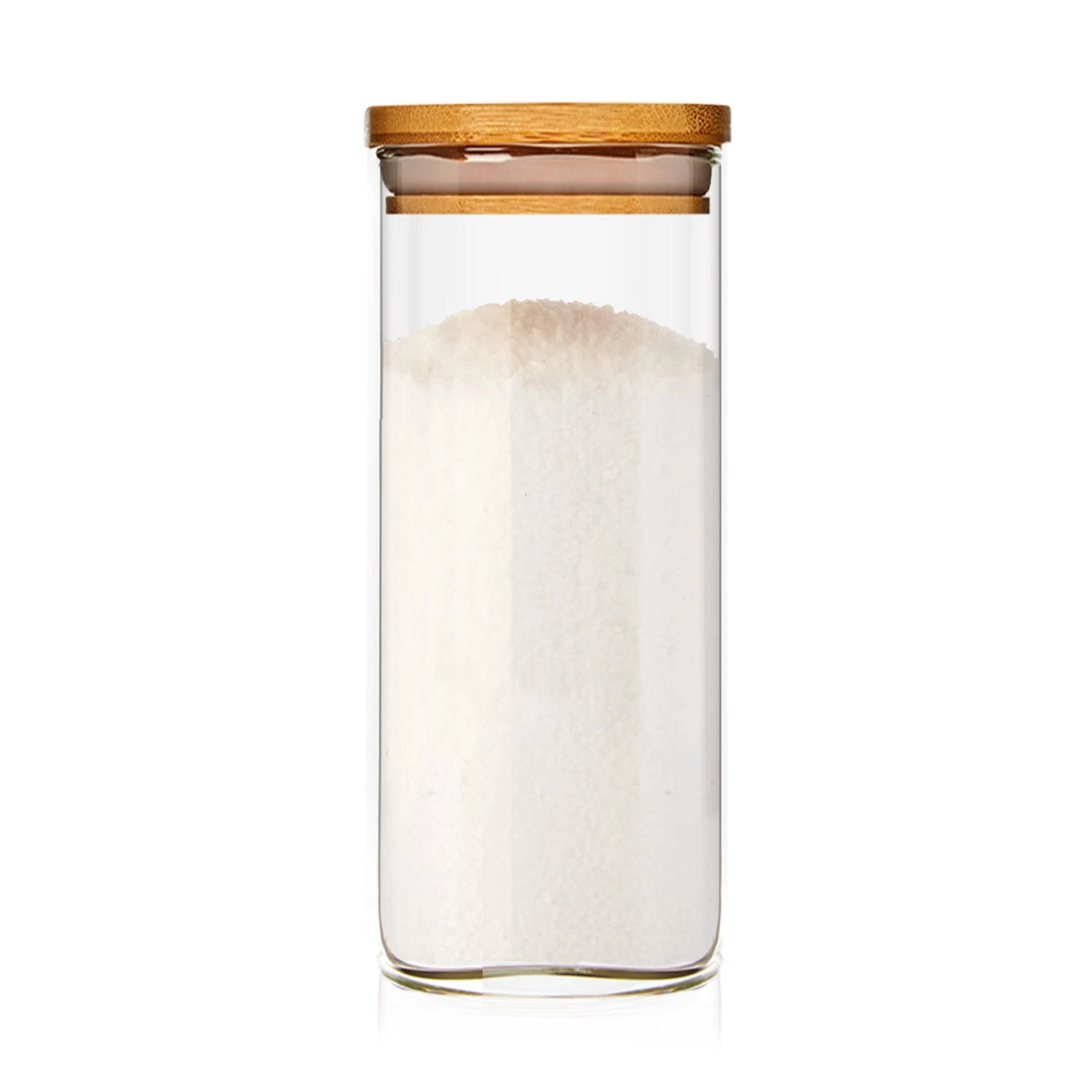 Eckiges Glas Mit Bambusdeckel Luftdicht Silikonring 6 X 15 Cm 300 Ml 1 Eckiges Glas Mit Bambusdeckel Luftdicht Silikonring 6 X 15 Cm 300 Ml