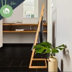 Handtuchhalter 4-fache Handtuchstange 40x98x28 Cm Leiteroptik Bambus -Bestes Haushaltsgeräte Geschäft 10038126 yy 0004 logo