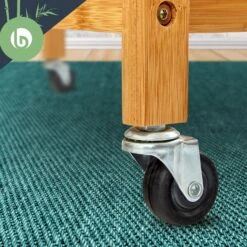 Servierwagen 3 Etagen 4 Rollen 60x74,5x33,5 Cm (BxHxT) Bambus -Bestes Haushaltsgeräte Geschäft 10038127 yy 0005 logo