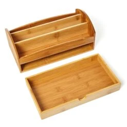 Schreibtischorganizer Mit Schublade 3 Fächer 27,5x11x15 Cm 100% Bambus -Bestes Haushaltsgeräte Geschäft 10038131 yy 0007 logo