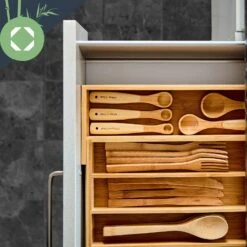 Besteckkasten 5-7 Fächer Max. 40 X 5 X 35,5 Cm Bambus -Bestes Haushaltsgeräte Geschäft 10038140 yy 0004 logo