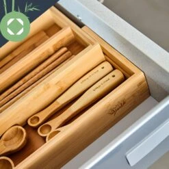 Besteckkasten 5-7 Fächer Max. 40 X 5 X 35,5 Cm Bambus -Bestes Haushaltsgeräte Geschäft 10038140 yy 0006 logo