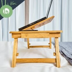 Laptoptisch Mit Lüftungsschlitzen Höhenverstellbar 58x23x29cm Bambus -Bestes Haushaltsgeräte Geschäft 10038181 yy 0007 logo
