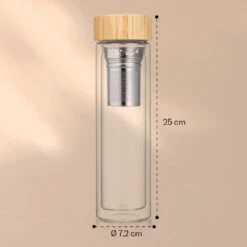 Teeflasche Mit Deckel Und Sieb 500 Ml Doppelwandiges Glas Bambus Hülle -Bestes Haushaltsgeräte Geschäft 10038238 yy 0007 logo