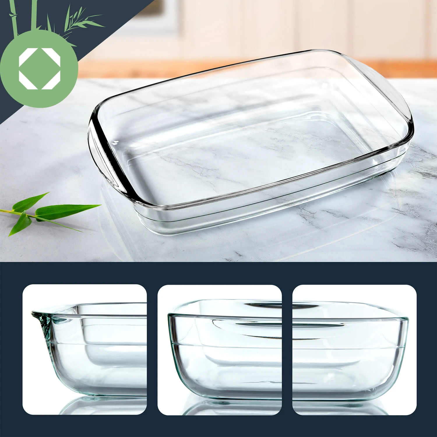 Ofenform 2600 Ml 355 X 55 X 220 Mm Hochwertiges Glas 3 Ofenform 2600 Ml 355 X 55 X 220 Mm Hochwertiges Glas – Bild 3