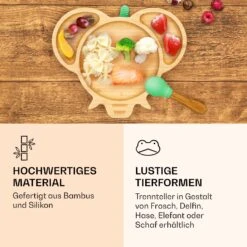 Kindergeschirr Bambusteller & Löffel 250 Ml Inkl. Saugnapf 18 X 18 Cm -Bestes Haushaltsgeräte Geschäft 10038287 de 0004 logo