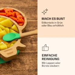 Kindergeschirr Bambusteller & Löffel 250 Ml Inkl. Saugnapf 18 X 18 Cm -Bestes Haushaltsgeräte Geschäft 10038287 de 0005 logo