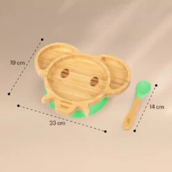 Kindergeschirr Bambusteller & Löffel 250 Ml Inkl. Saugnapf 18 X 18 Cm -Bestes Haushaltsgeräte Geschäft 10038287 yy 0006 logo