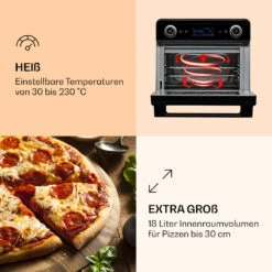 AeroVital Jumbo 3-in-1 Heißluftfritteuse Toaster Dörrautomat 1550 W 18 Liter -Bestes Haushaltsgeräte Geschäft 10038339 de 0004 logo