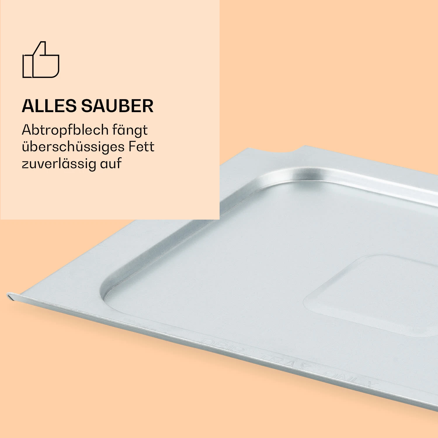 AeroVital Jumbo Heißluftfritteuse Abtropfblech Edelstahl 2 AeroVital Jumbo Heißluftfritteuse Abtropfblech Edelstahl – Bild 2
