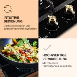 Victoria Domino Gaskochfeld 2-flammig Sabaf-Brenner Glaskeramik Retro-Look -Bestes Haushaltsgeräte Geschäft 10038374 de 0005 logo