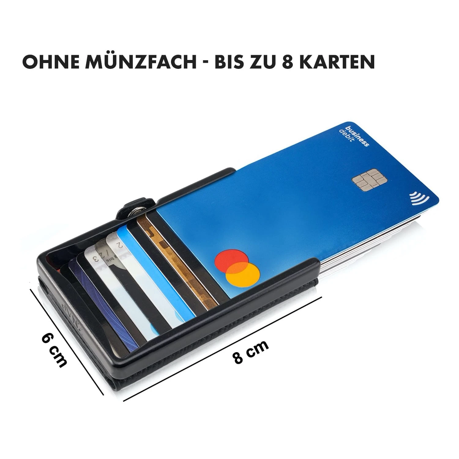 ZNAP Slim Wallet 8 Karten Münzfach 8 X 1,5 X 6 Cm (BxHxT) RFID-Schutz 7 ZNAP Slim Wallet 8 Karten Münzfach 8 X 1,5 X 6 Cm (BxHxT) RFID-Schutz – Bild 7
