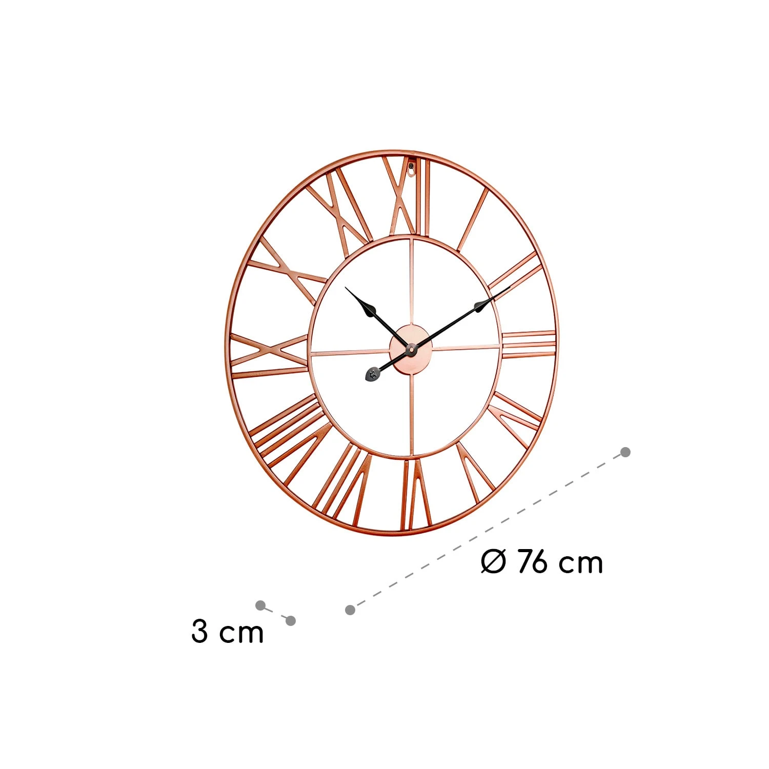 Queensway 80 Wanduhr Metallrahmen Geräuschlos Ø 76 Cm 7 Queensway 80 Wanduhr Metallrahmen Geräuschlos Ø 76 Cm – Bild 7