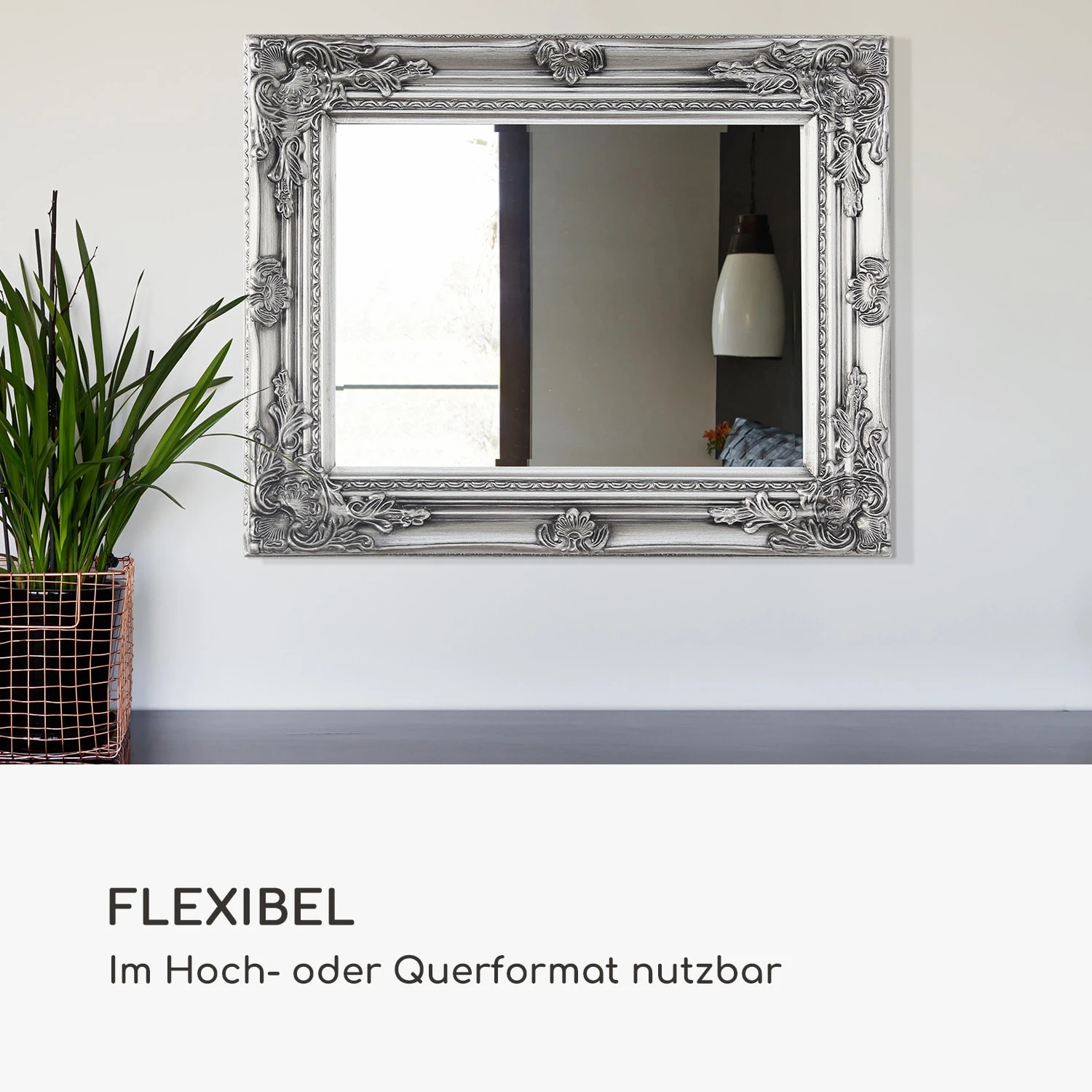 Ipswich Wandspiegel Massivholzrahmen Rechteckig 53 X 42 Cm 2 Ipswich Wandspiegel Massivholzrahmen Rechteckig 53 X 42 Cm – Bild 2