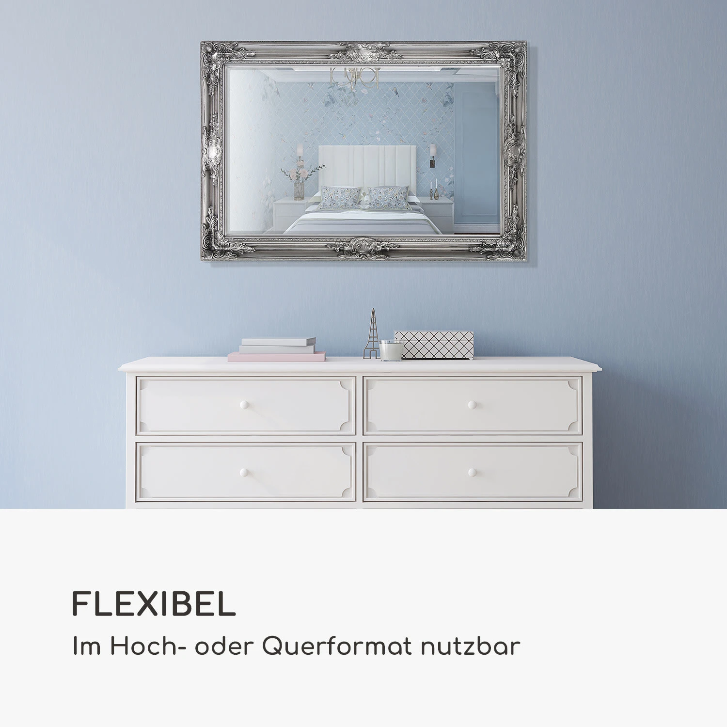 Manchester Wandspiegel Massivholzrahmen Rechteckig 90 X 60 Cm 2 Manchester Wandspiegel Massivholzrahmen Rechteckig 90 X 60 Cm – Bild 2