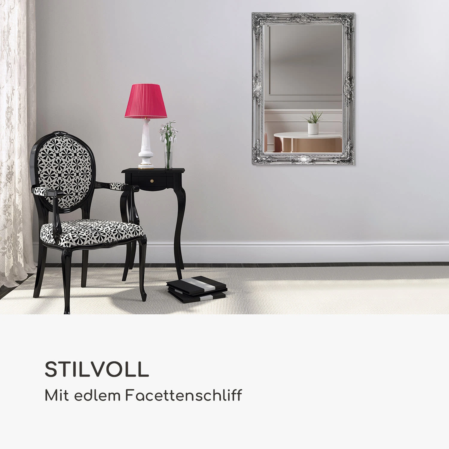 Manchester Wandspiegel Massivholzrahmen Rechteckig 90 X 60 Cm 3 Manchester Wandspiegel Massivholzrahmen Rechteckig 90 X 60 Cm – Bild 3