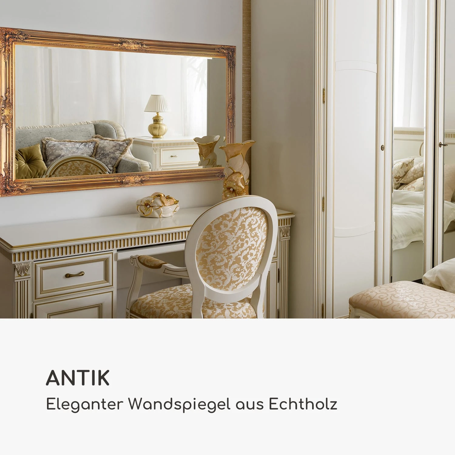 Wembley Wandspiegel Echtholz Rechteckig 140 X 75 Cm 2 Wembley Wandspiegel Echtholz Rechteckig 140 X 75 Cm – Bild 2