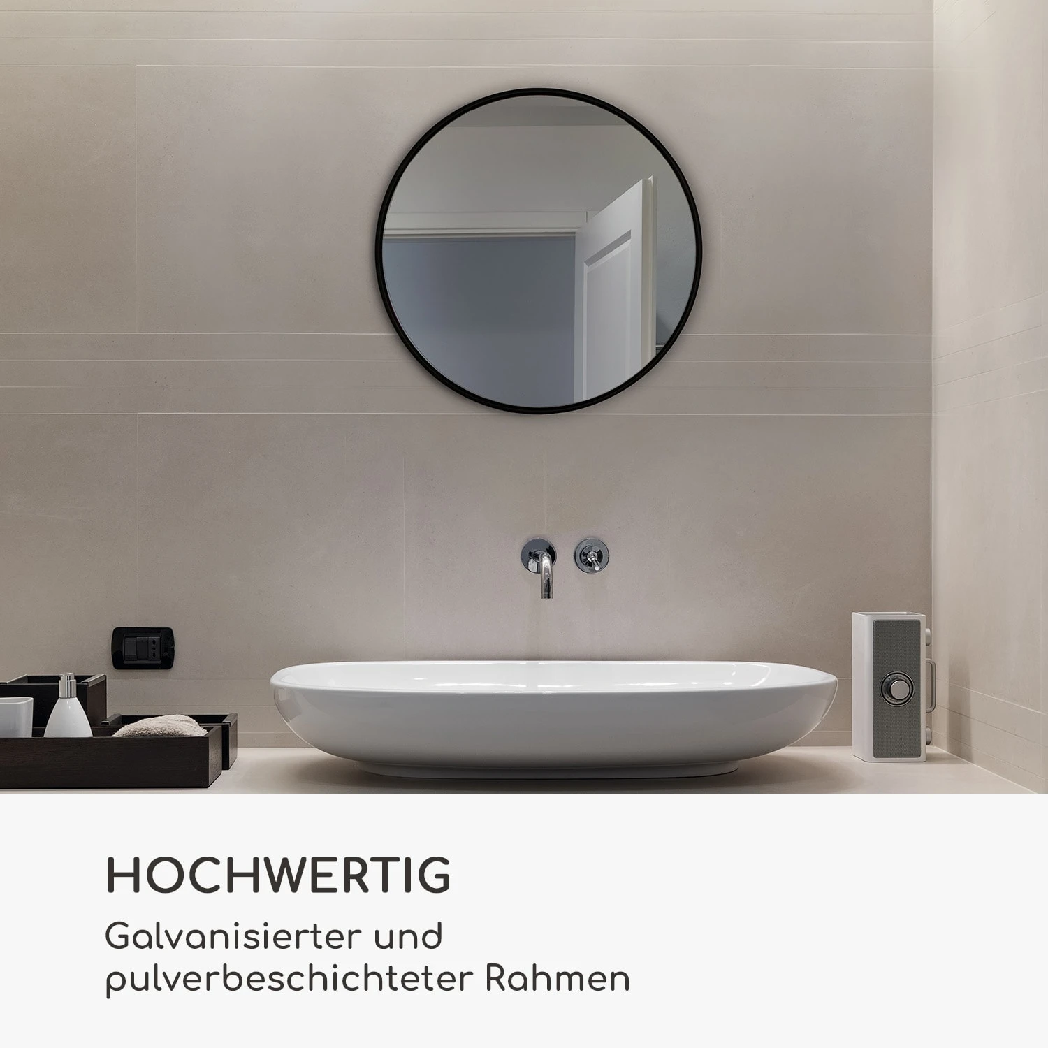 Fournier Wandspiegel Metallrahmen Rund Ø 40 Cm 4 Fournier Wandspiegel Metallrahmen Rund Ø 40 Cm – Bild 4