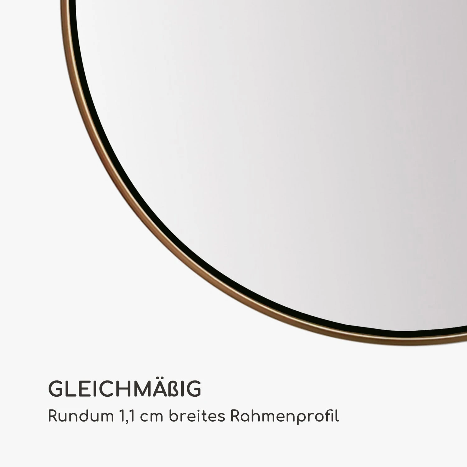 Fournier Wandspiegel Metallrahmen Rund Ø 80 Cm 5 Fournier Wandspiegel Metallrahmen Rund Ø 80 Cm – Bild 5