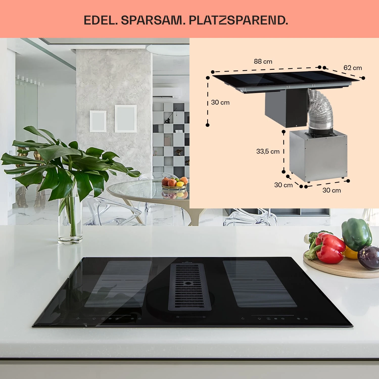 Full House Down Air System Induktionsherd + Dunstabzugshaube 477 M³/h 7 Full House Down Air System Induktionsherd + Dunstabzugshaube 477 M³/h – Bild 7